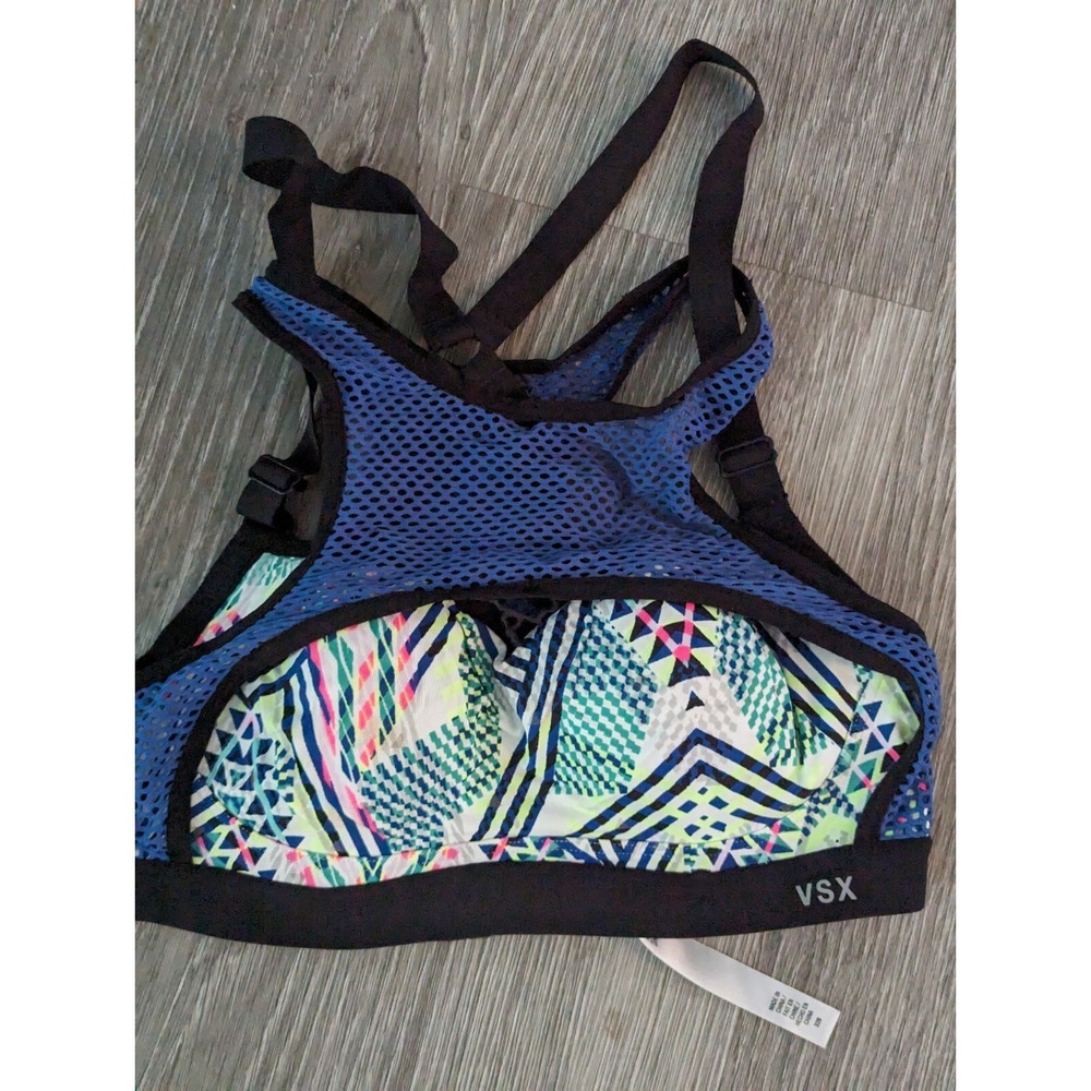 Victorias Secret VSX SPORT 32B sport bra multicolor mesh accent